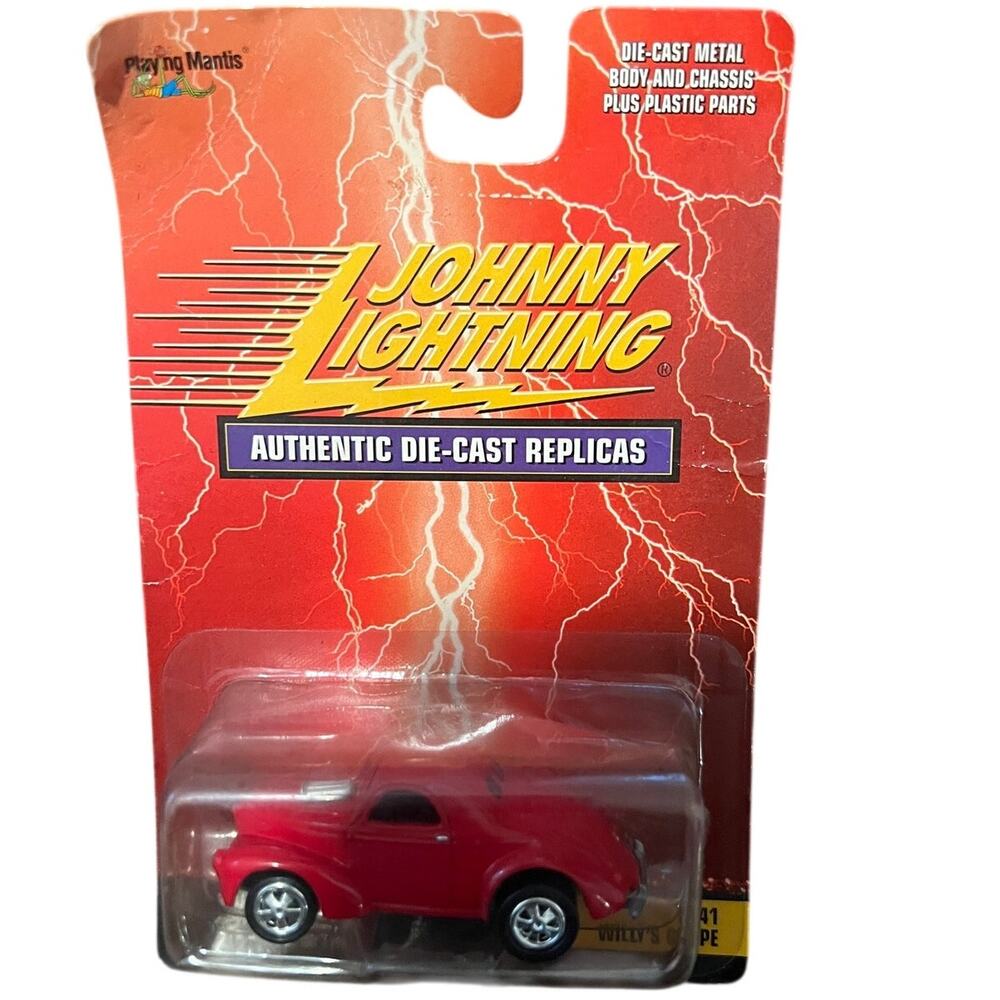 Johnny Lightning 1941 Red Willys Coupe Red Card Series Diecast Car New